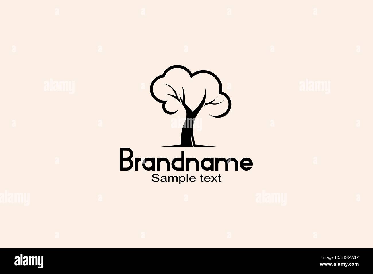 Umweltfreundliches Tree Logo Design Konzept Stock Vektor