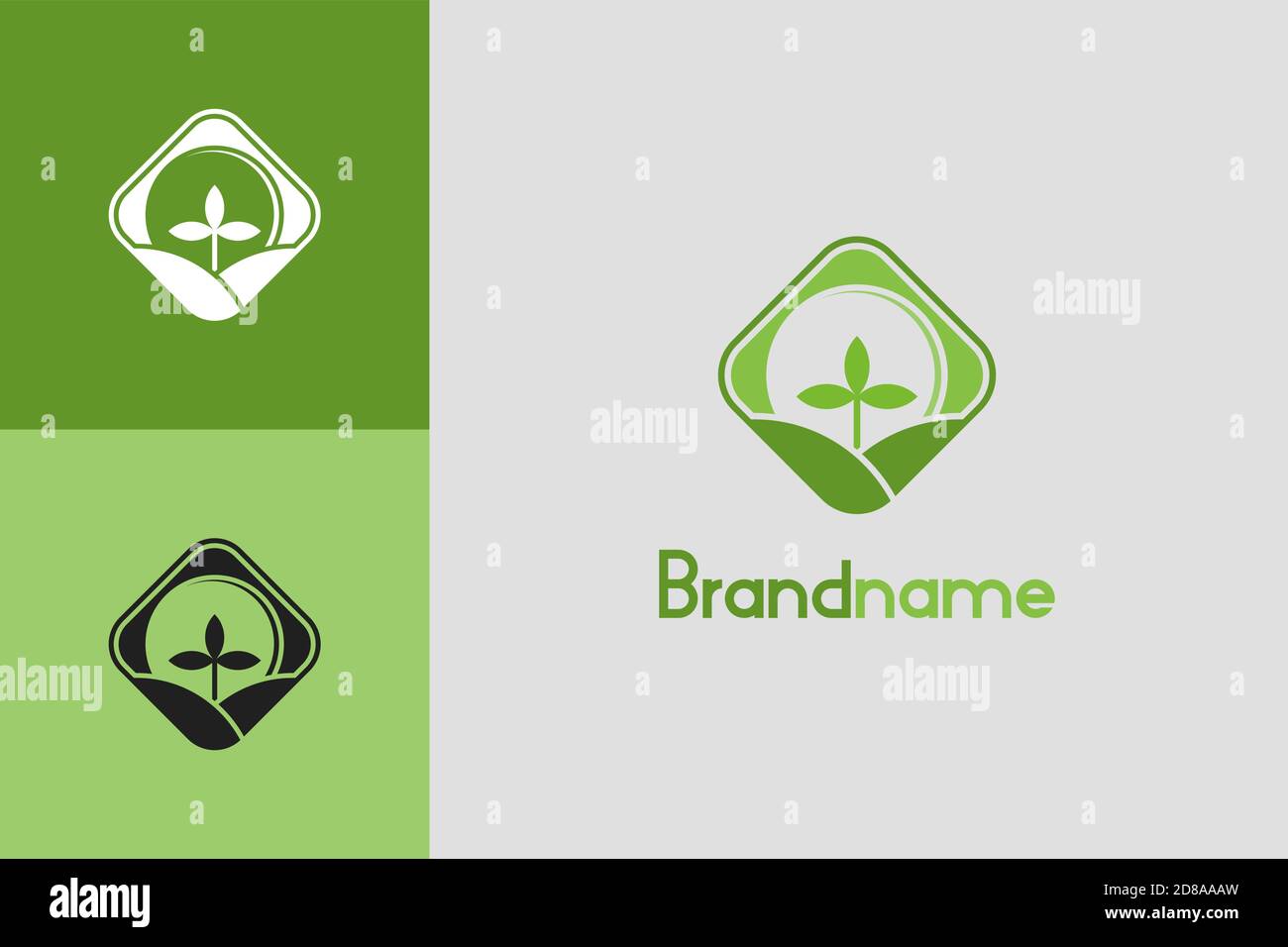 Umwelt und Landwirtschaft Logo Design Konzept. Stock Vektor