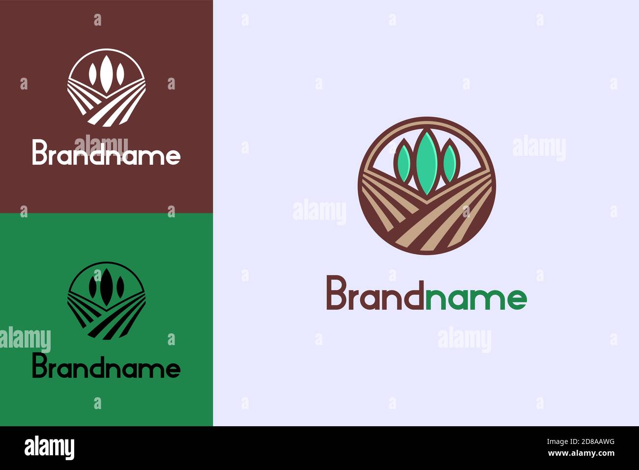 Agriculture Logo Design Concept Template. Stock Vektor