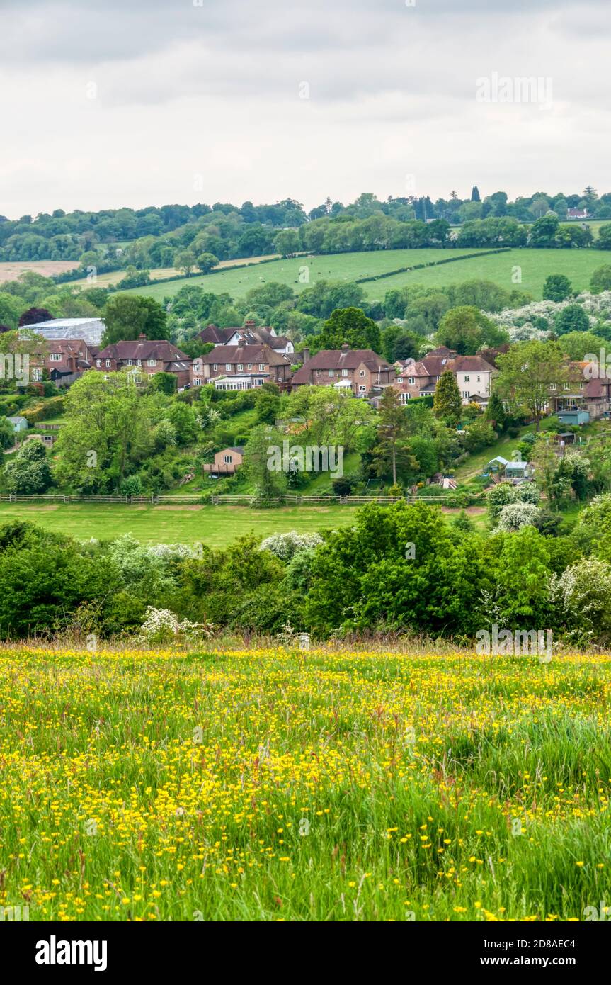 Farthing Downs, ein Freigelände im Besitz der City, das Teil des Grüngürtelgrundstücks südlich von London ist. Stockfoto