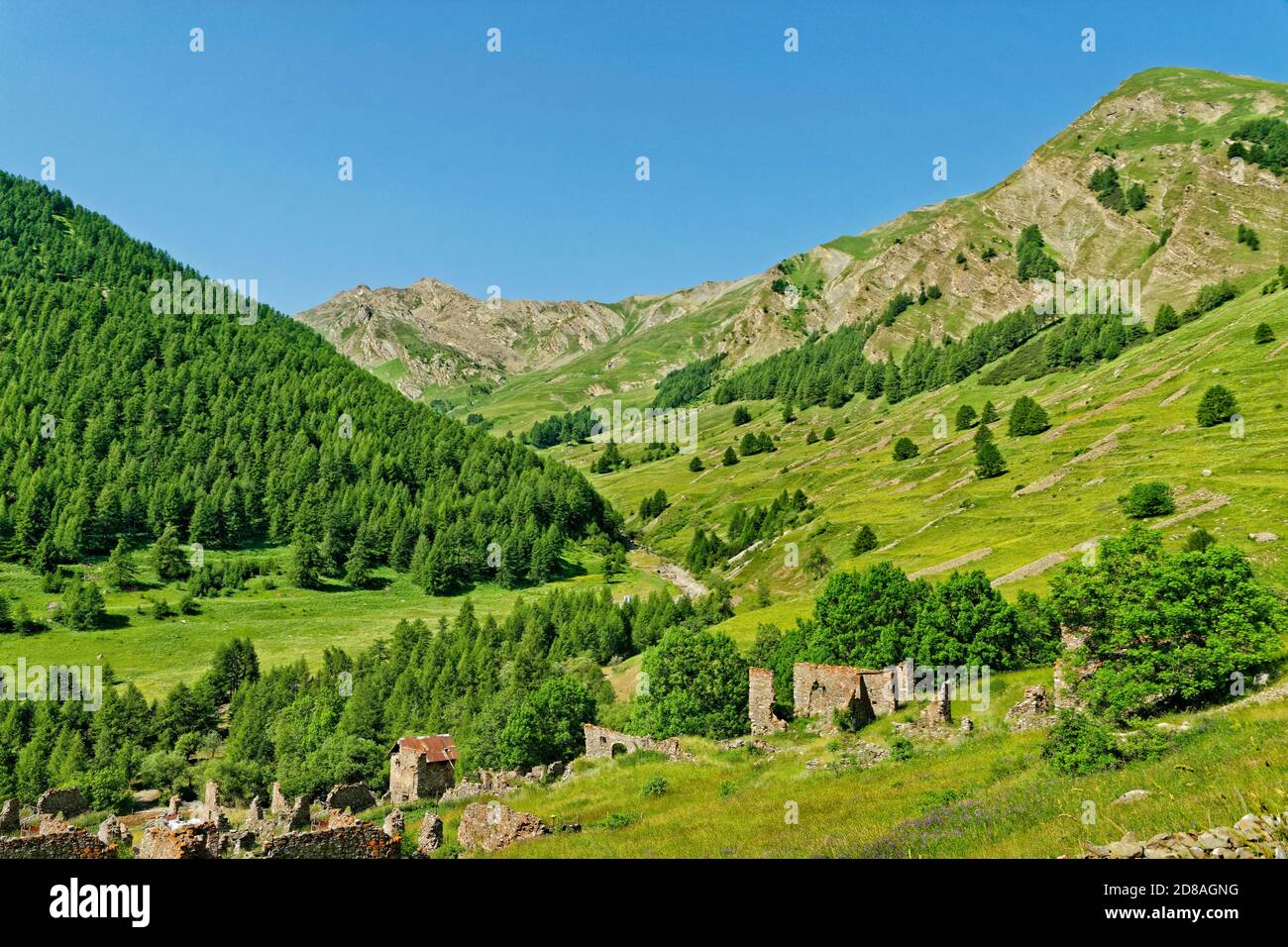 Argentera, Col de Maddalena Pass zwischen Italien und Frankreich. Stockfoto