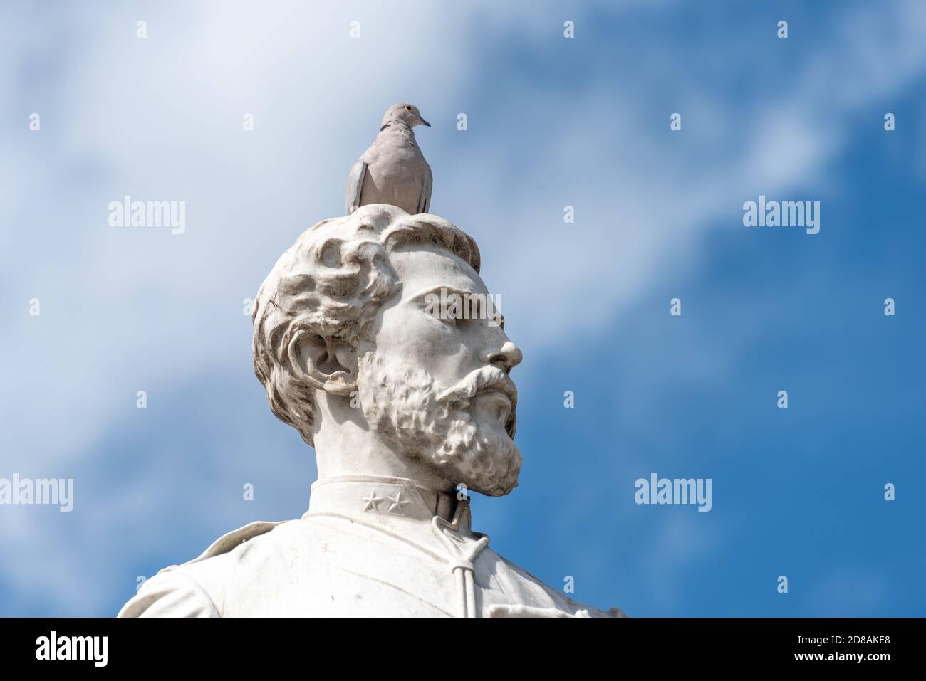 Julio Grave de Peralta, Marmorskulptur Statue, Holguin, Kuba Stockfoto