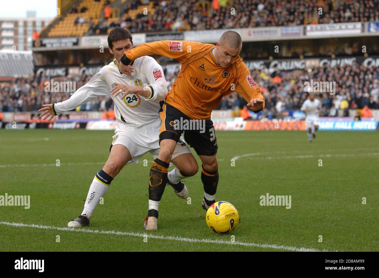 Wolverhampton Wanderers / Leeds United, 24. Februar 2007. Michael Kightly Stockfoto