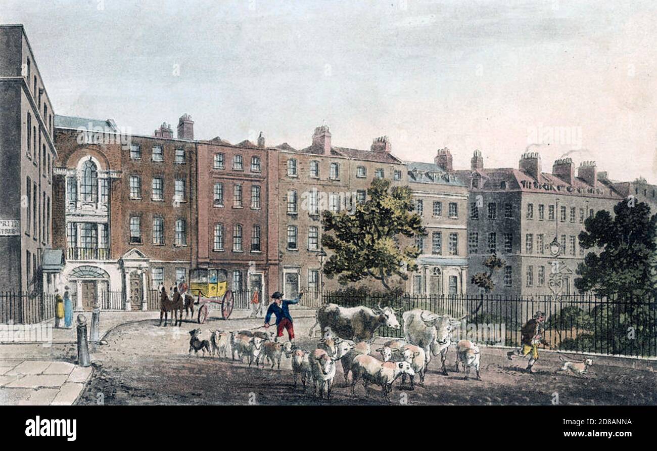 SOHO SQUARE, London, 1812 Stockfoto