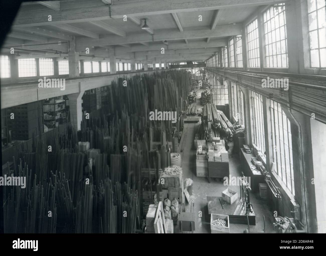 1930-1940. Jahrgänge Fotos von Fiat Big Motors Fabrik , fabbrica Grandi Motori in Turin, Italien. Stockfoto
