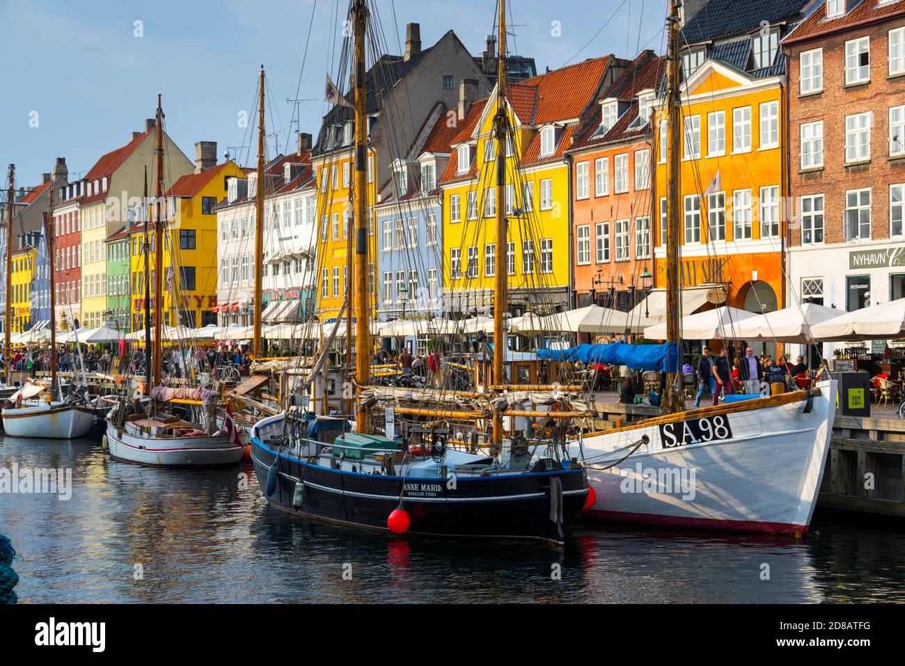 Nyhavn (New Harbour), Kopenhagen, Dänemark, Europa Stockfoto