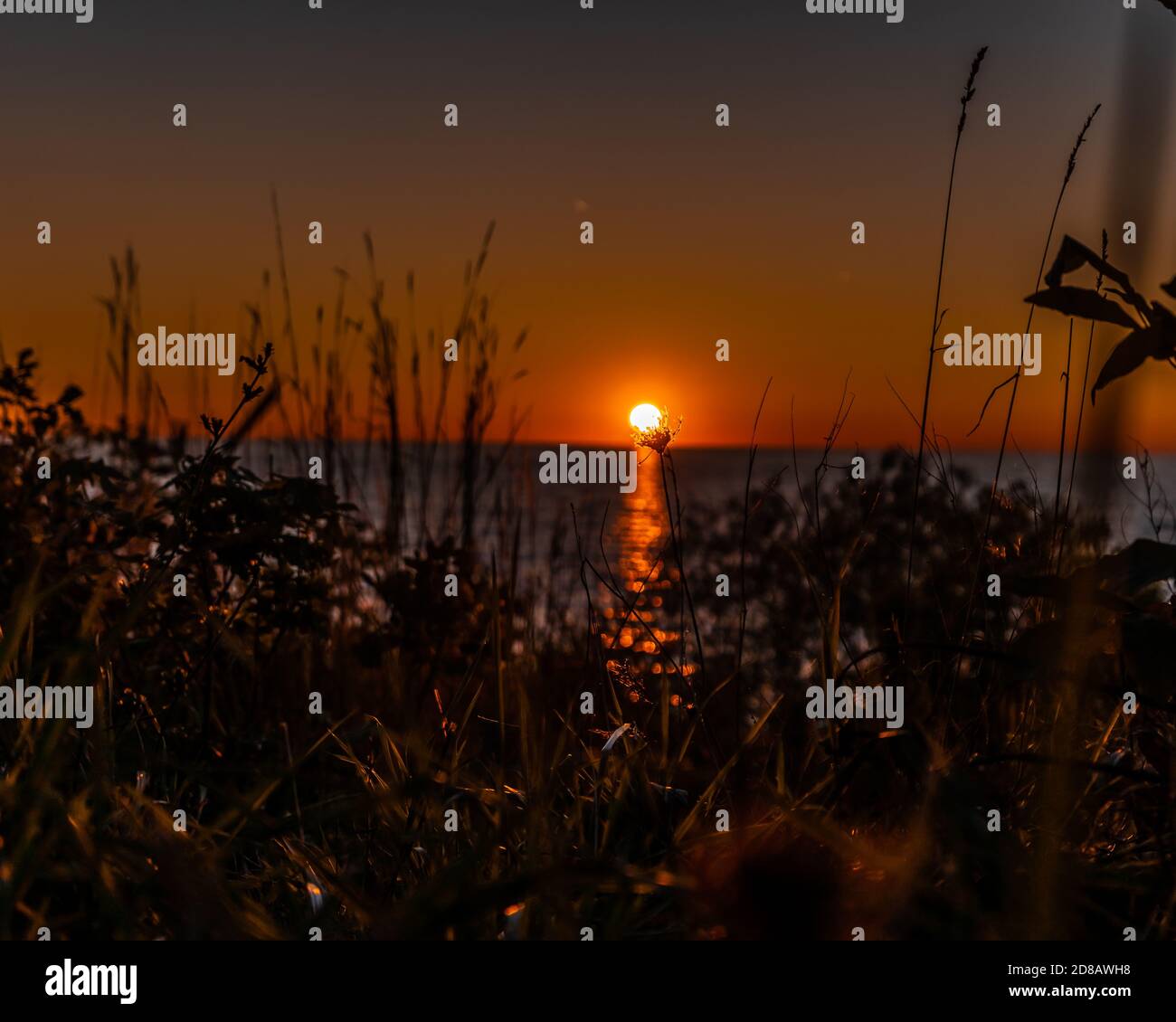 Die Sonnenuntergänge im Nordosten von Ohio sind fantastisch Stockfoto