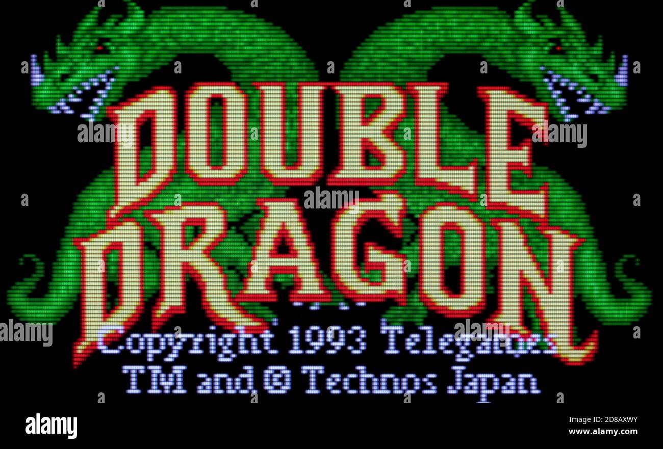 Double Dragon - Atari Lynx Videospiel - nur für redaktionelle Verwendung Stockfoto