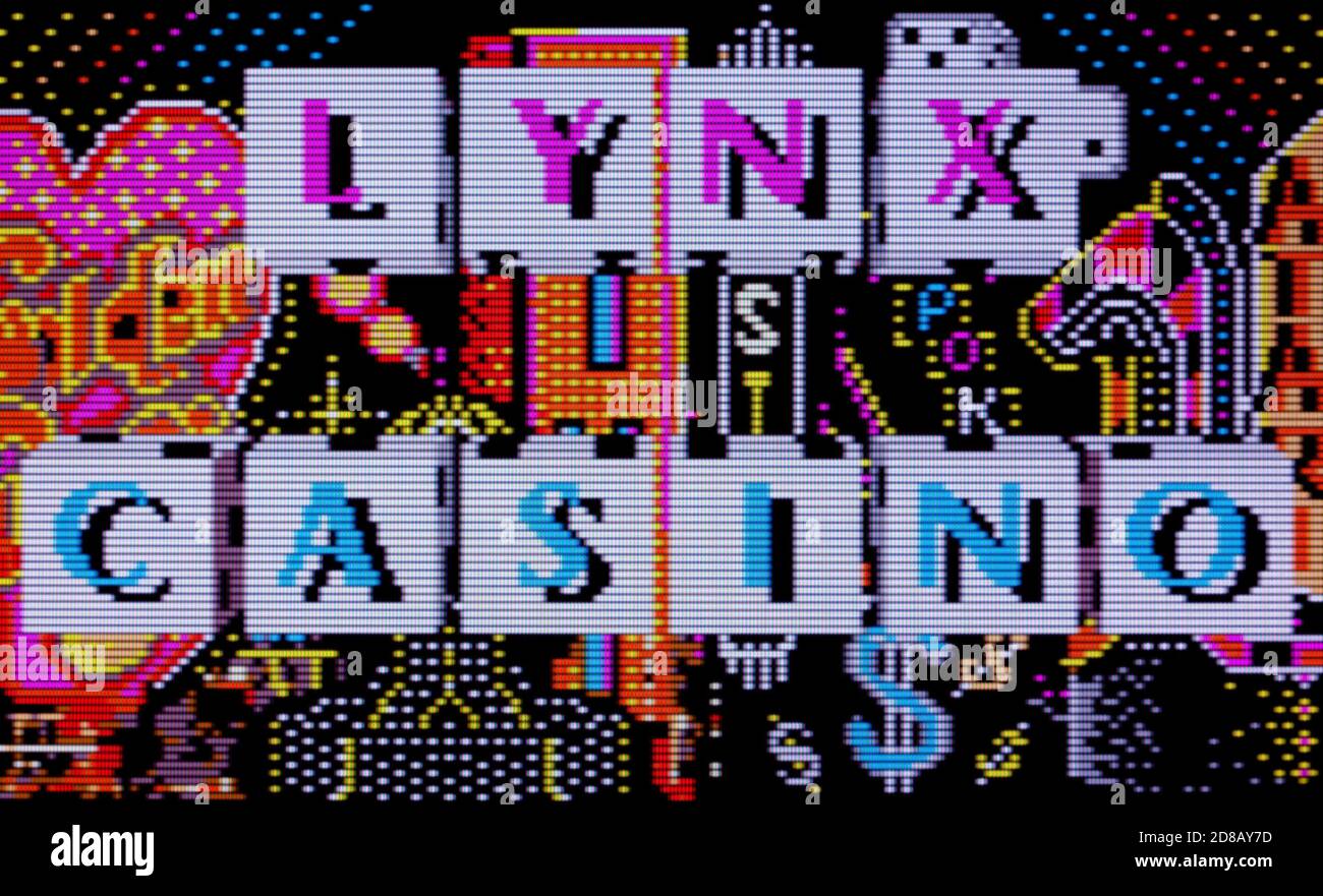 Lynx Casino - Atari Lynx Videogame - nur zur redaktionellen Verwendung Stockfoto