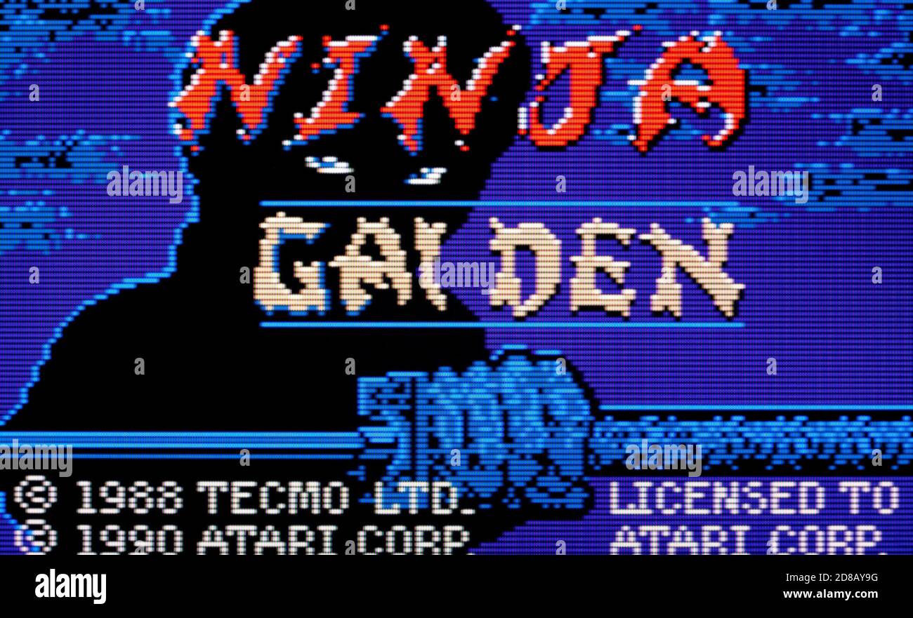 Ninja Gaiden - Atari Lynx Videospiel - nur für redaktionelle Verwendung Stockfoto