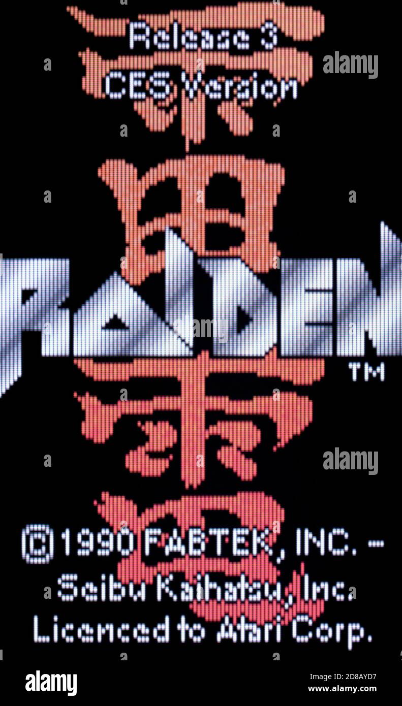 Raiden - Atari Lynx Videospiel - nur für redaktionelle Verwendung Stockfoto