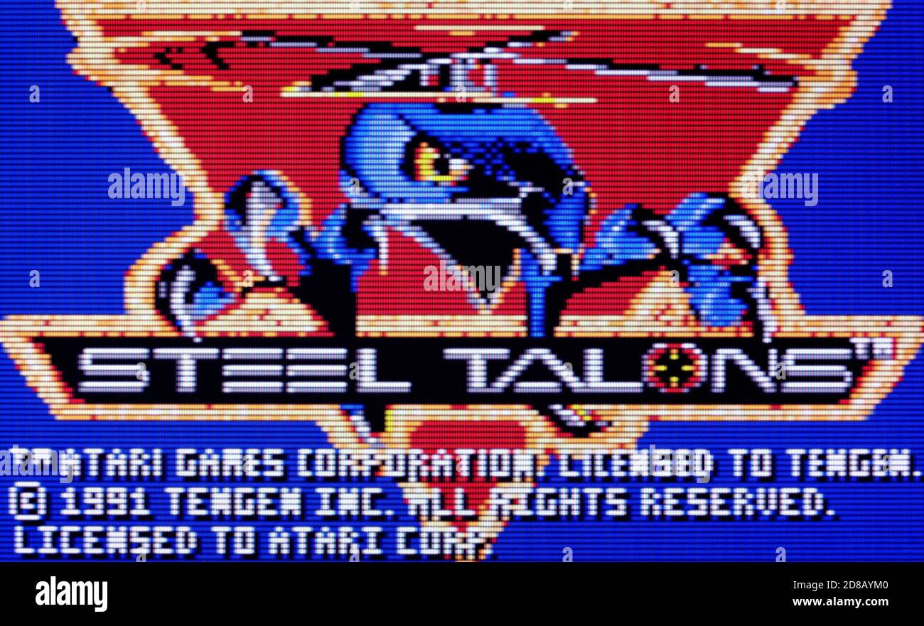 Steel Talons - Atari Lynx Videogame - nur zur redaktionellen Verwendung Stockfoto