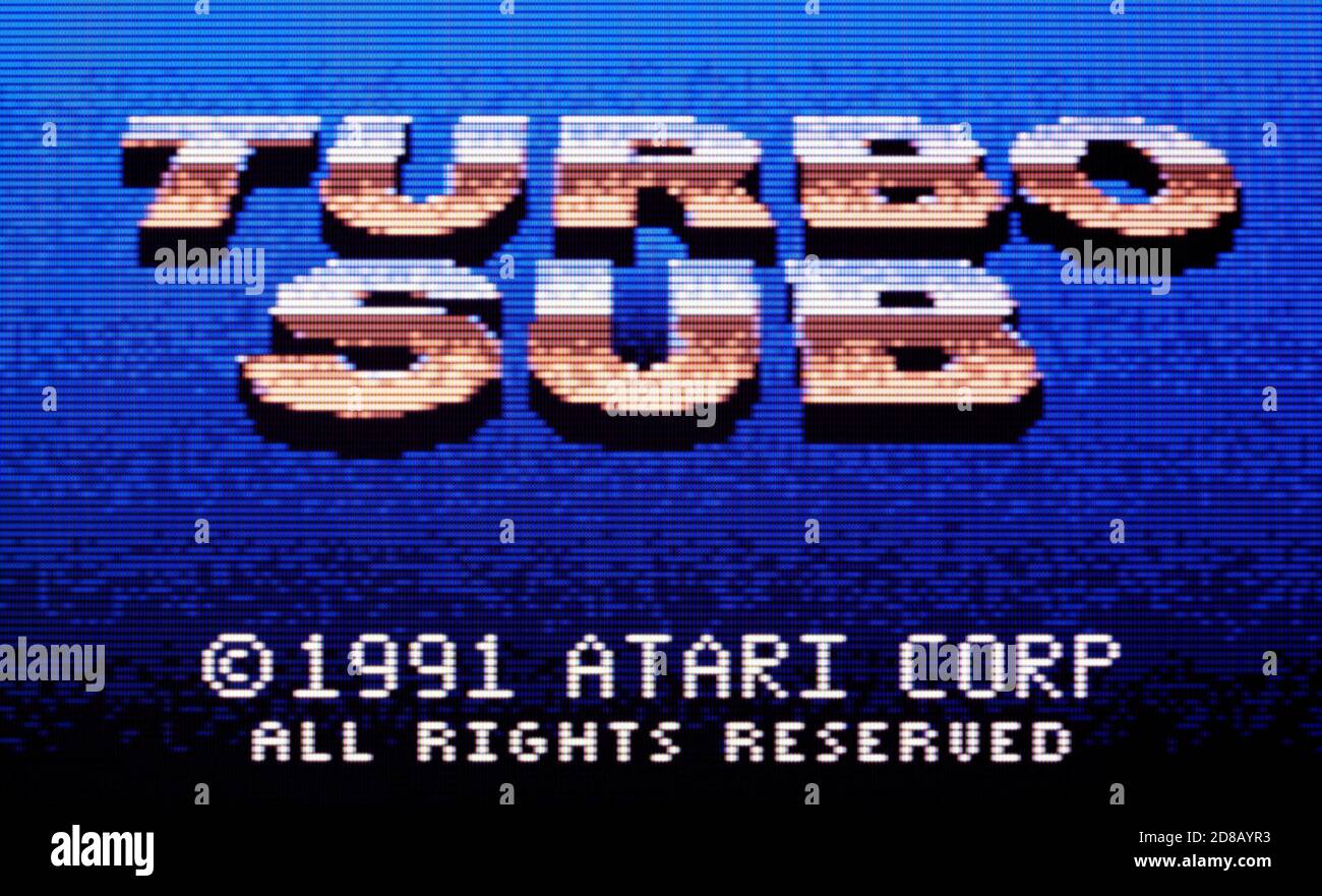 Turbo Sub - Atari Lynx Videospiel - nur für redaktionelle Verwendung Stockfoto