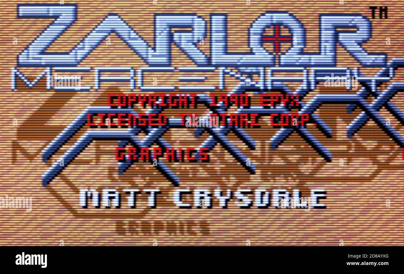 Zarlor Mercenary - Atari Lynx Videospiel - nur für redaktionelle Verwendung Stockfoto