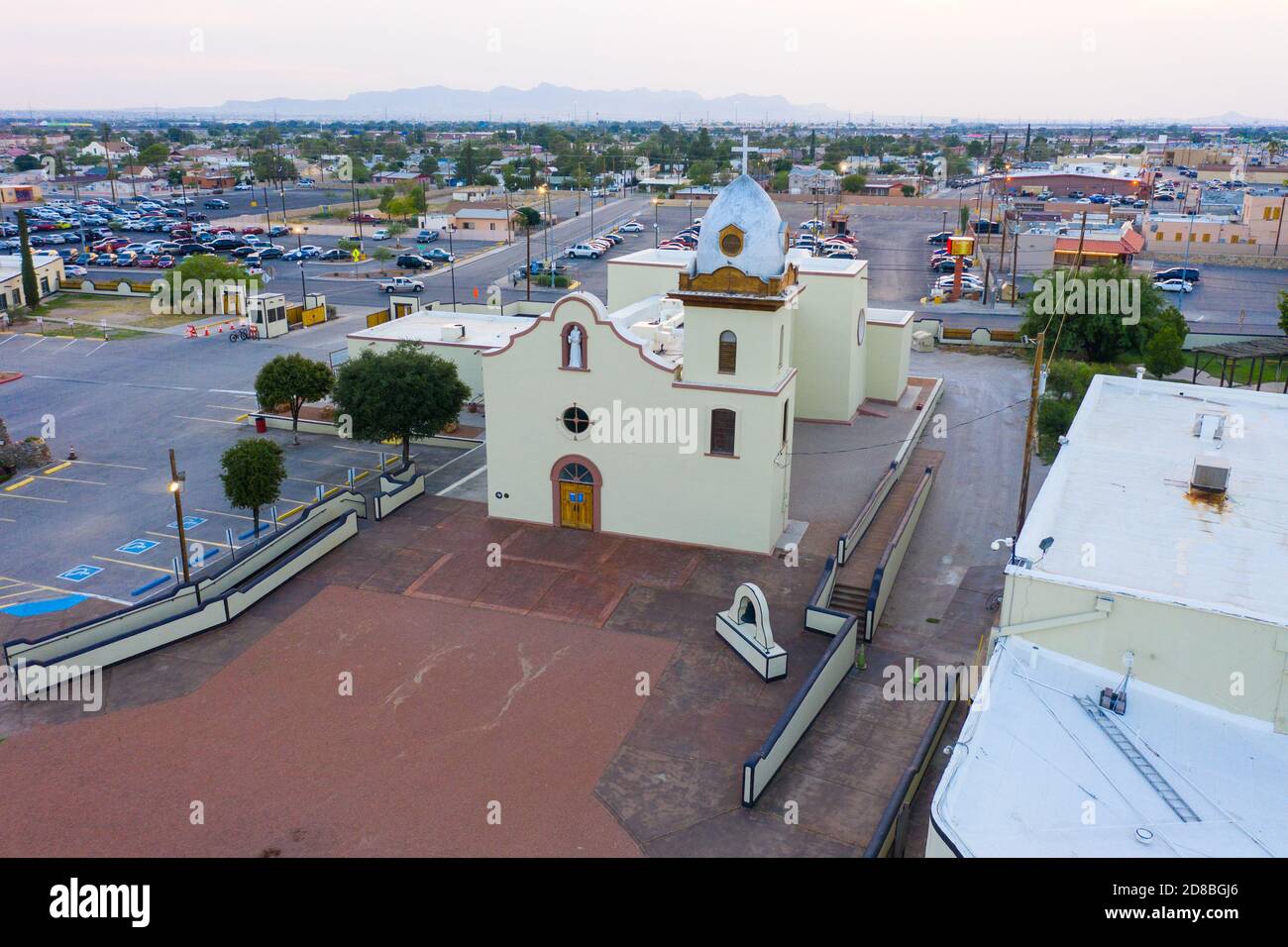 Old Ysleta Mission, El Paso, Texas, USA Stockfoto