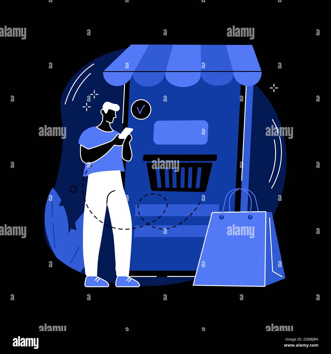 Online bestellen abstraktes Konzept Vektor Illustration. Stock Vektor