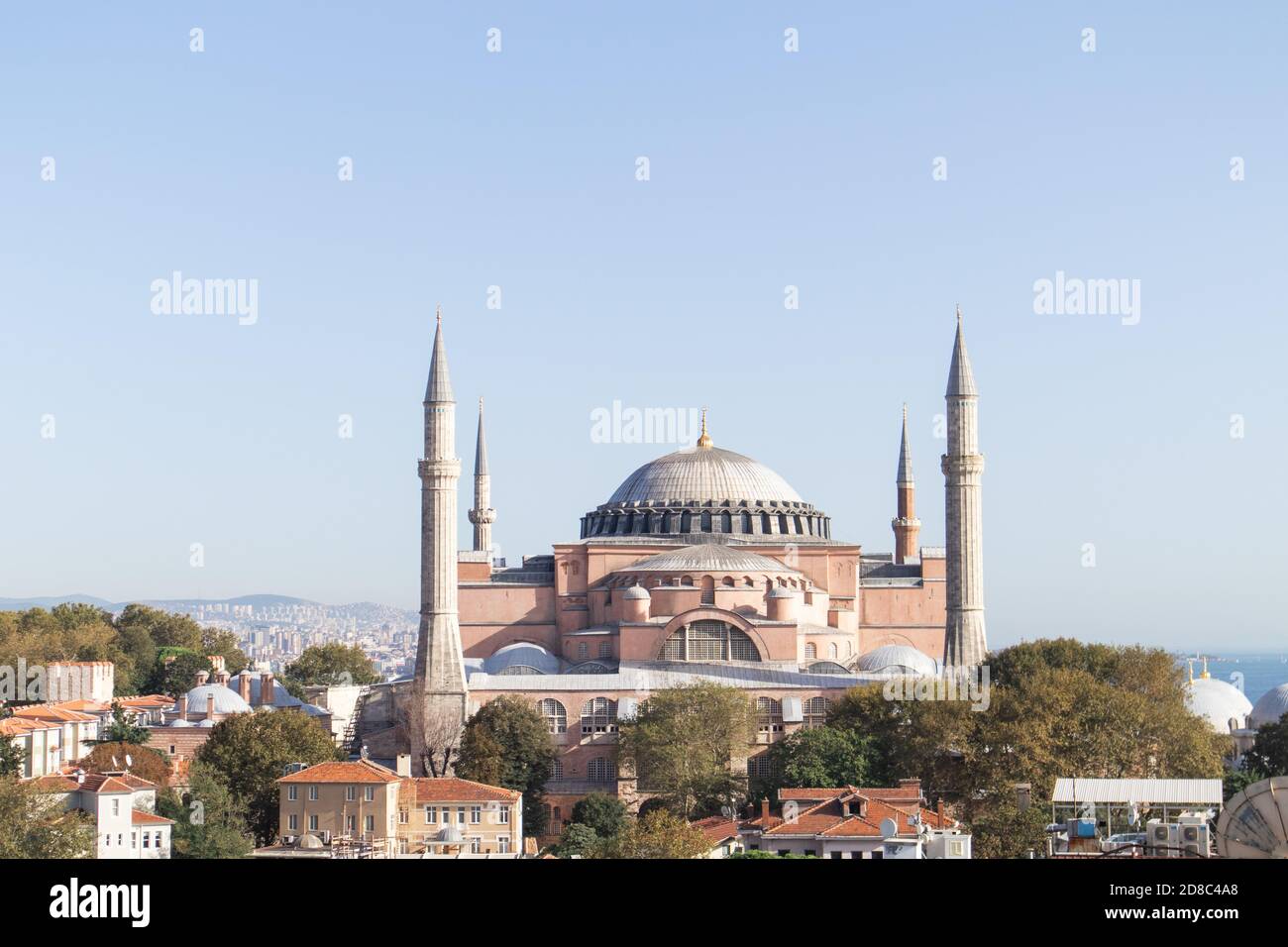 Hagia Sophia Moschee, Blick von der Stadt Istanbul Stockfoto