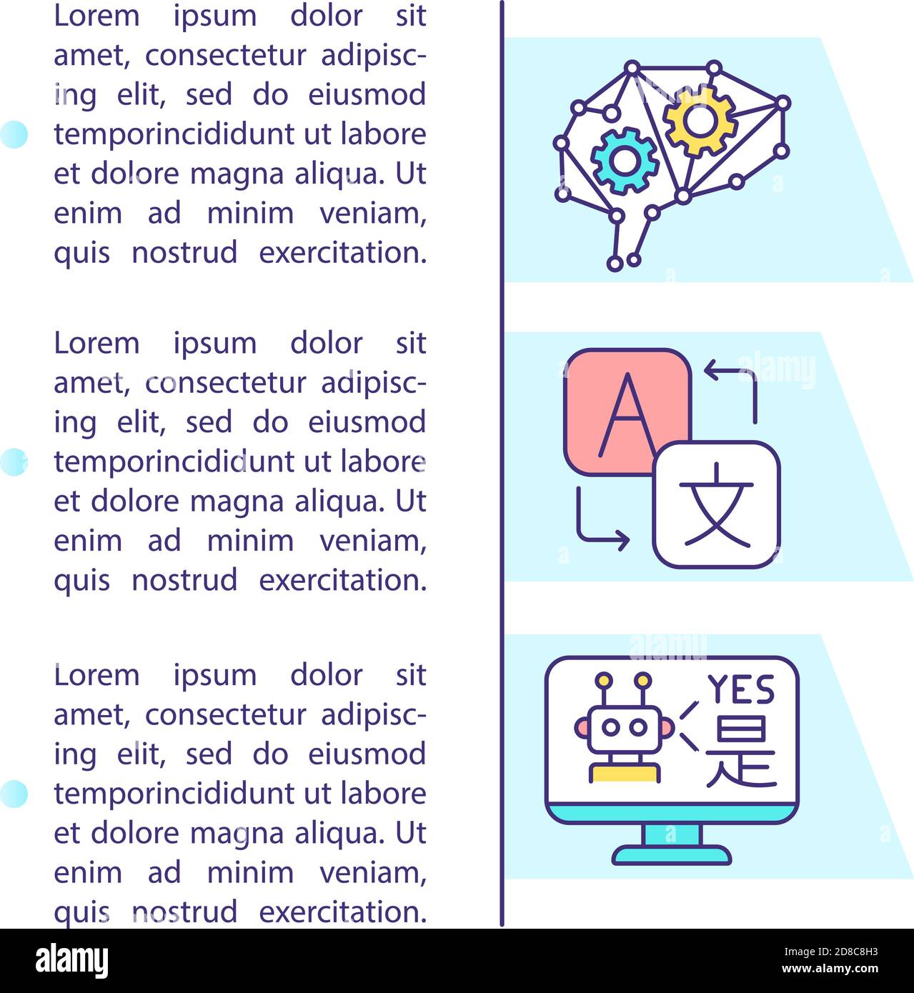 Natural Language Processing Concept Icon mit Text Stock Vektor