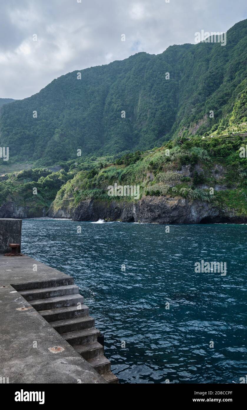 Seixal Strand - Nordseite der Insel Madeira Stockfoto