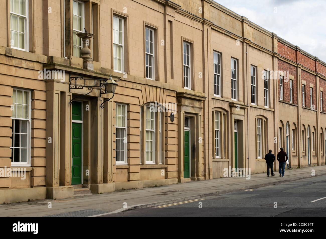 Liverpool Road Railway Station, Manchester, Großbritannien. Ursprünglicher Bahneingang des ersten Personenbahnhofs aus dem Jahr 1830. Museum für Wissenschaft und Industrie SIM. Stockfoto