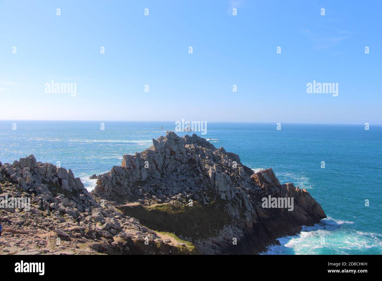 Pointe du Raz und La Vielle Leuchtturm in Plogoff Stockfoto