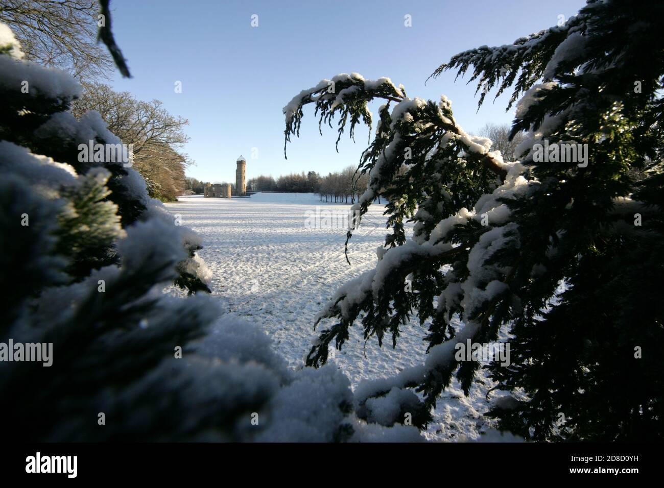 Irvine Mai 2019. Eglington Castle, Eglington Country Park Irvine.die Ruinen eines großen gotischen Kastellenhauses in Kilwinning, North Ayrshire, Schottland Stockfoto