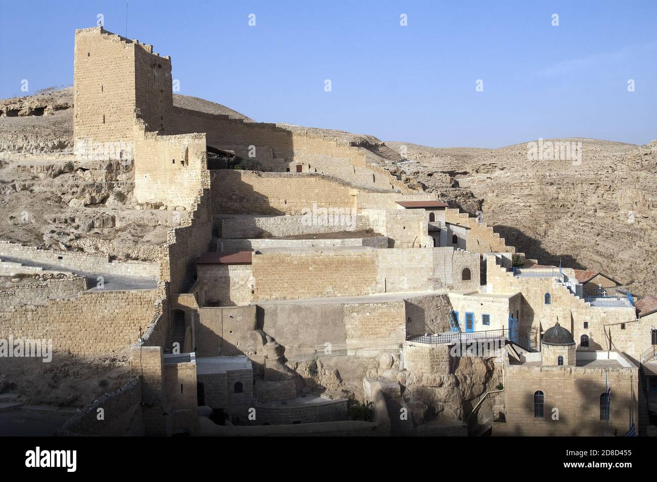 دير مار سابا Mar Saba, מנזר מר סבא, Israel, Izrael, ישראל; die heilige Lavra des heiligen Sabbas; Wielka Ławra św. Saby; Sabas-Kloster; 玛尔萨巴 Stockfoto