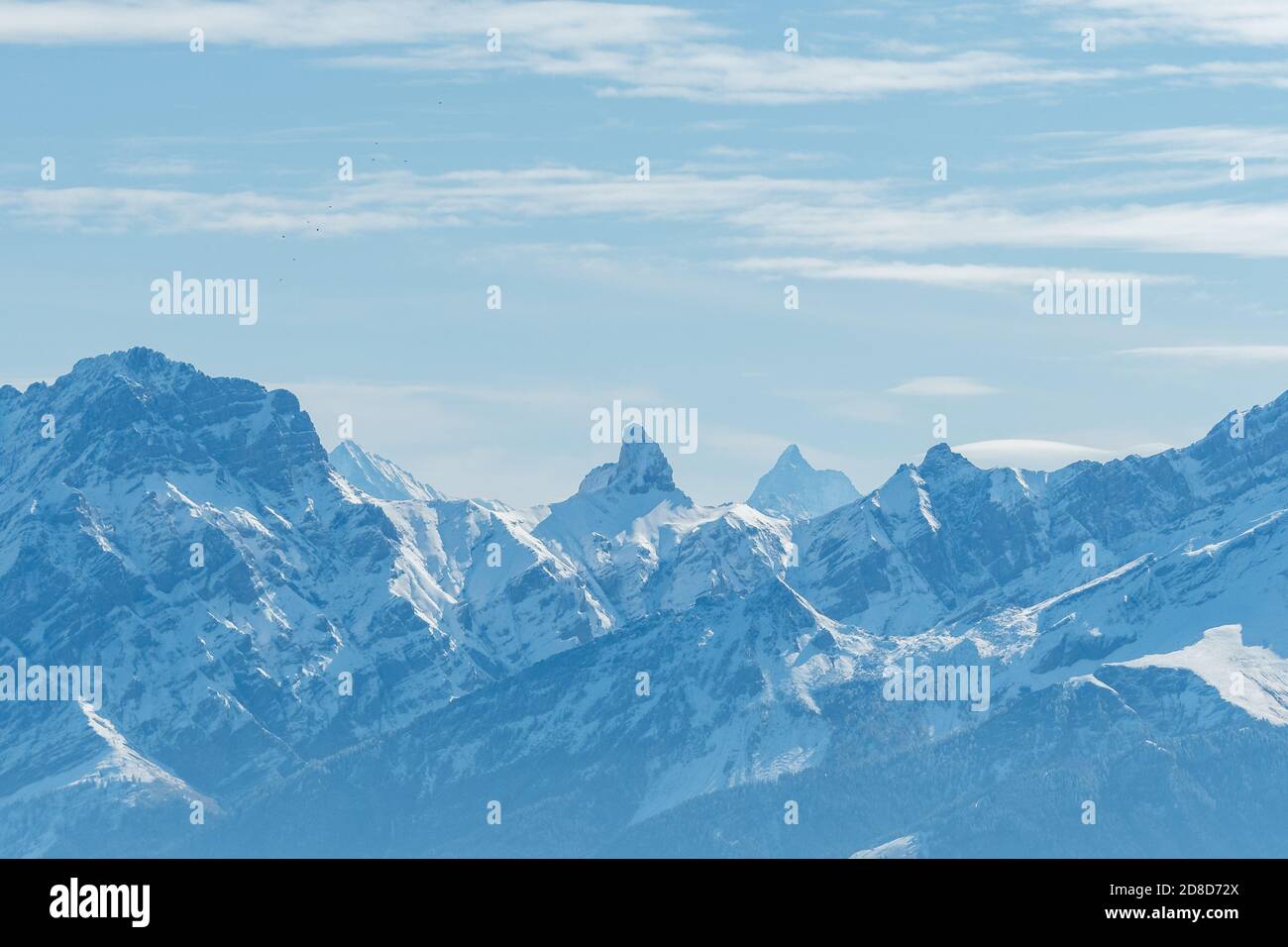 Gipfel des Petit Muveran in Chablais Valaisan Stockfoto