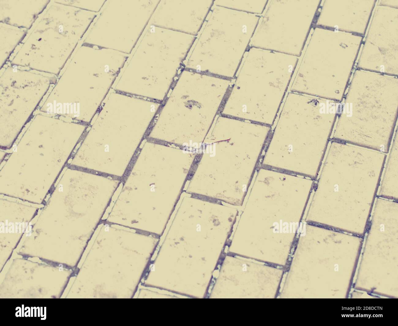 Moderne schmutzige Backstein Bürgersteig Hintergrund, instagram-Stil Stockfoto