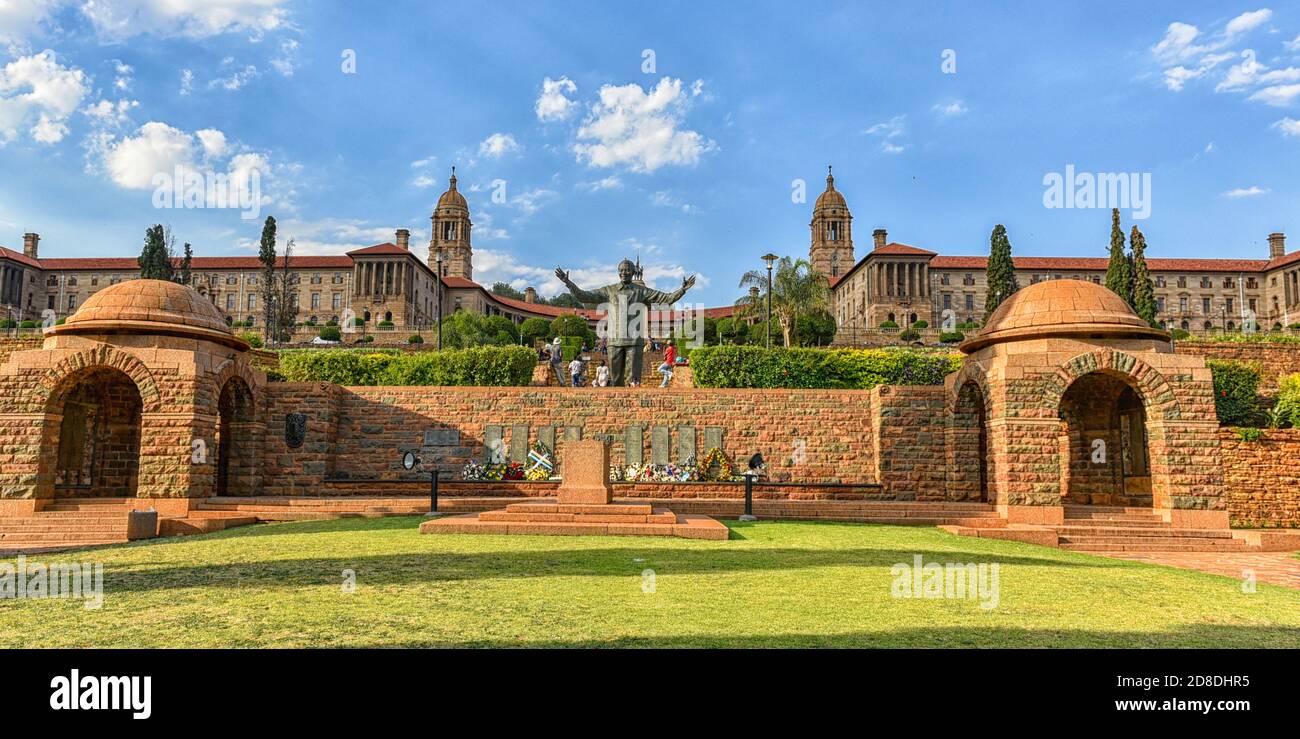 Die Statue von Nelson Mandela auf den Union Buildings, Pretoria, Südafrika Stockfoto