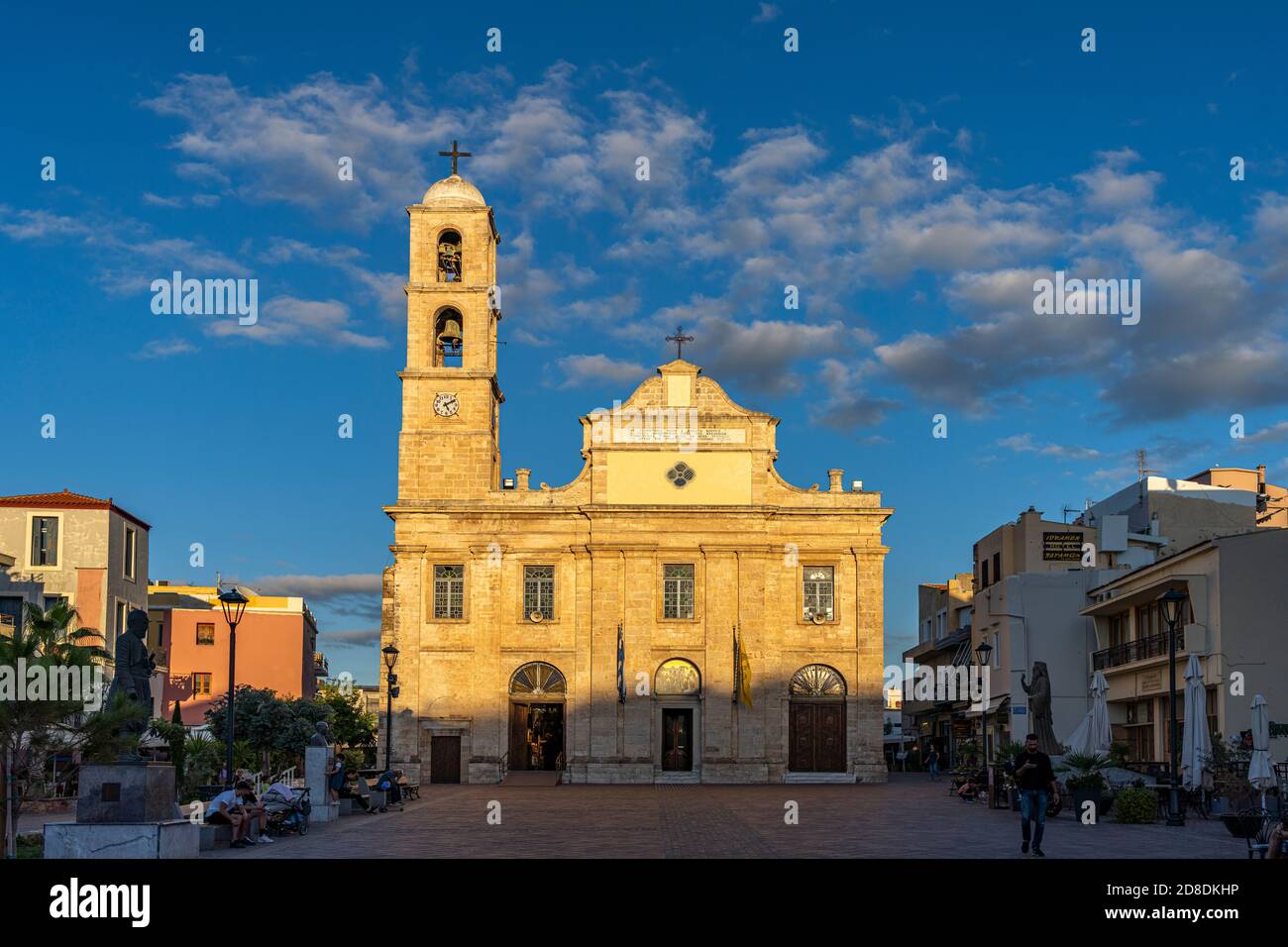 Die griechisch-orthodoxe Kathedrale der drei Märtirer in Chania, Kreta, Griechenland, Europa Trimartiri Kathedrale in Chania, Kreta, Griechenland, Europa Stockfoto