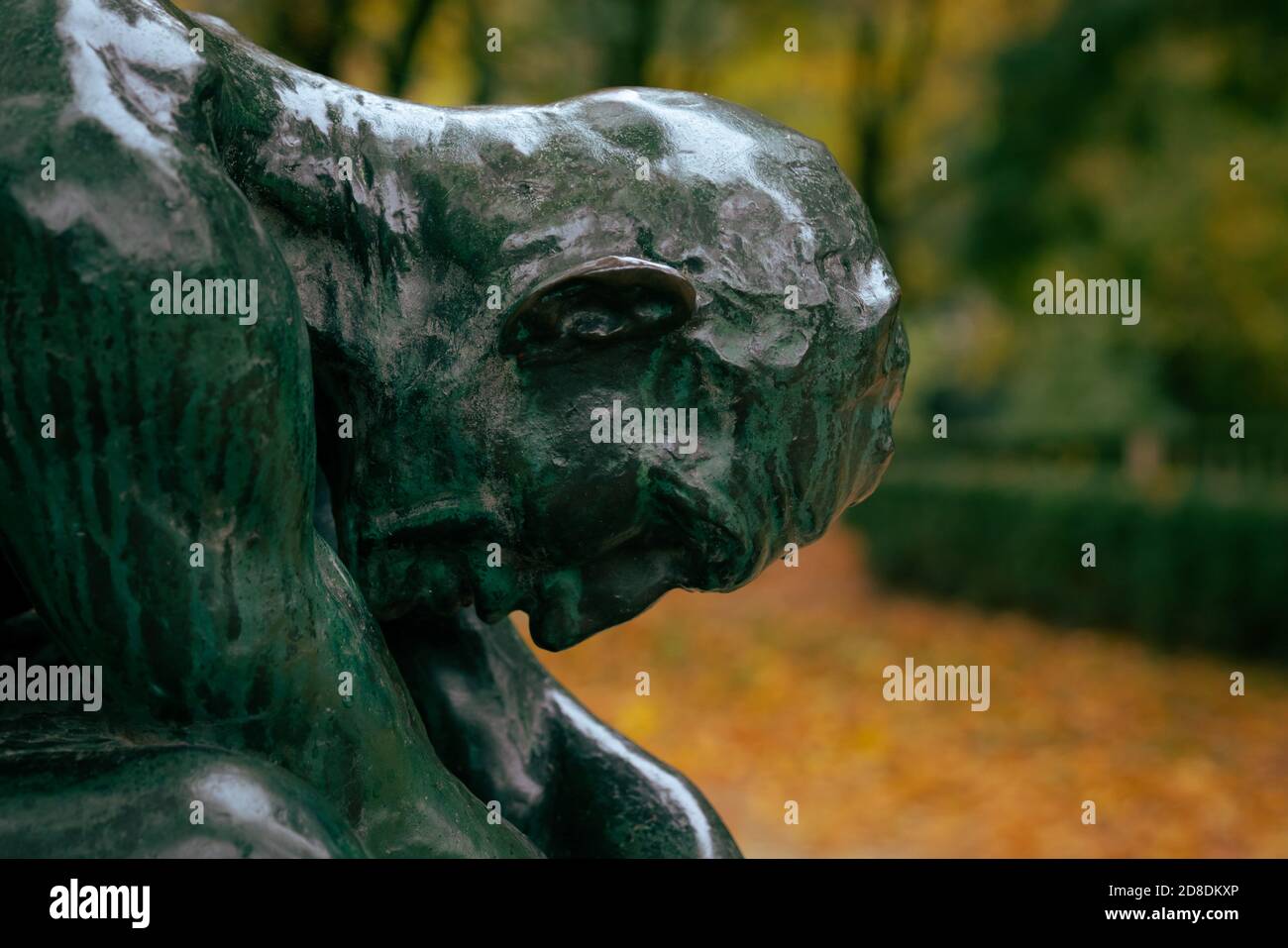 Details der Statue der Stadtplaner im Cinquantenaire Park Stockfoto