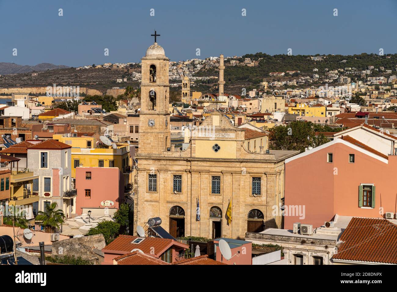 Die griechisch-orthodoxe Kathedrale der drei Märtirer in Chania, Kreta, Griechenland, Europa Trimartiri Kathedrale in Chania, Kreta, Griechenland, Europa Stockfoto