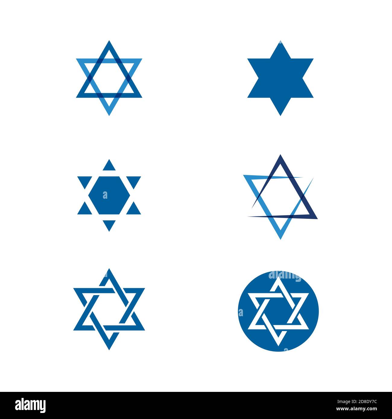 Star David Vektor Symbol Design Illustration Vorlage Stock Vektor