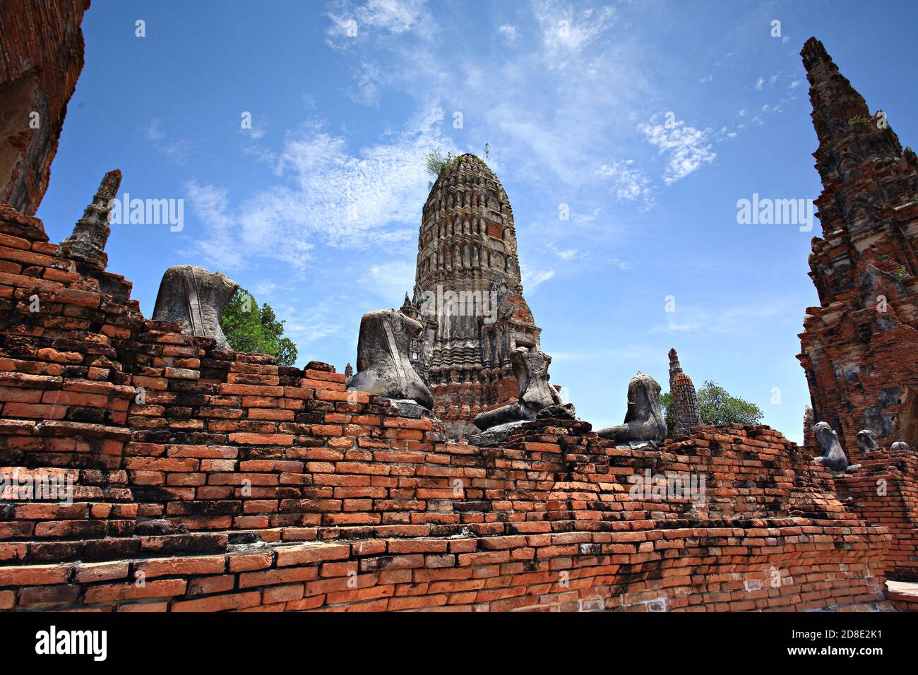 Öffentliche Attraktion Silhouette Wat Chaiwatthanaram Ayutthaya Historical Park, Thailand Stockfoto