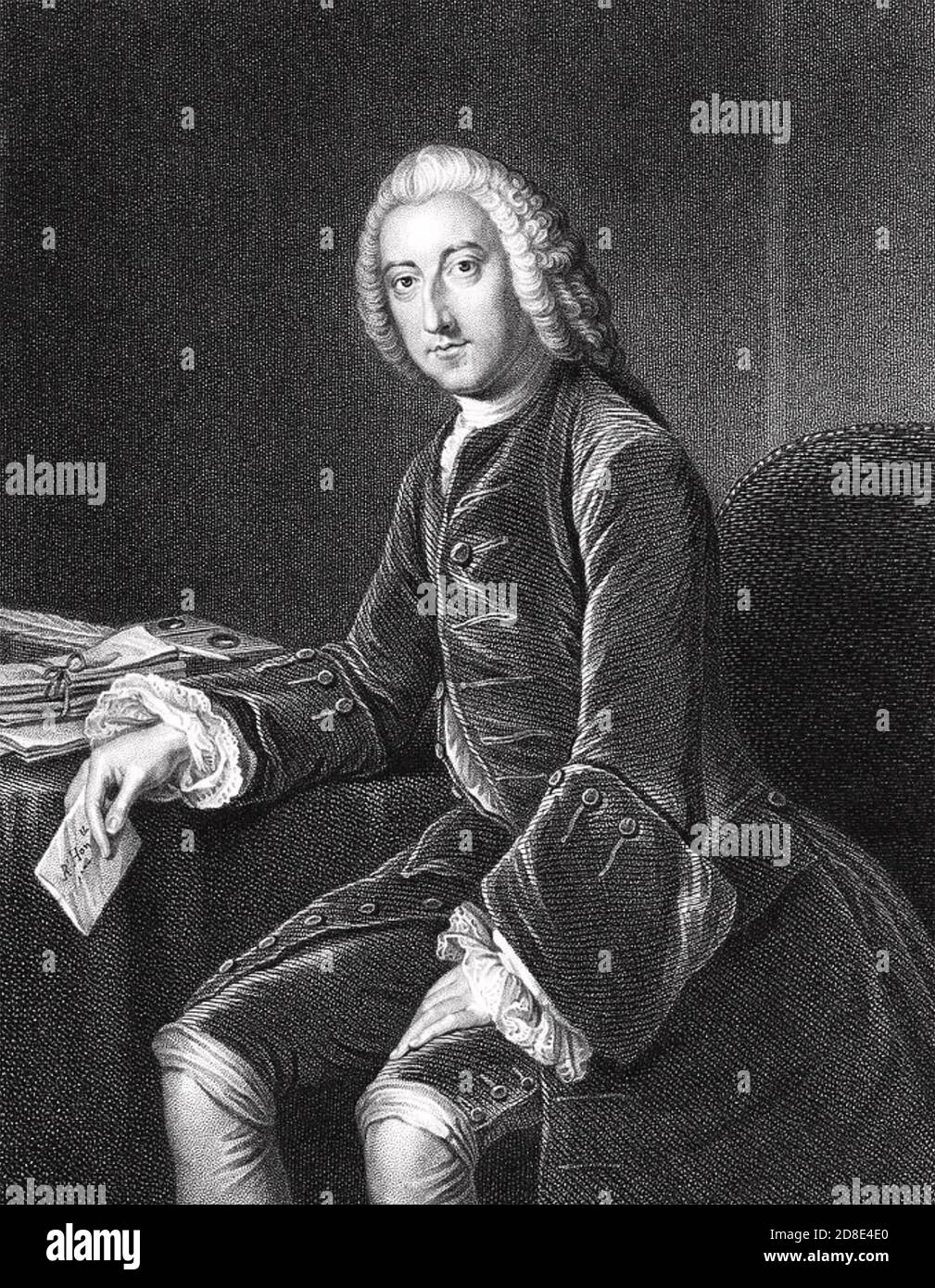 WILLIAM PITT DER ÄLTERE (1708-1778) britischer Whig Staatsmann Stockfoto