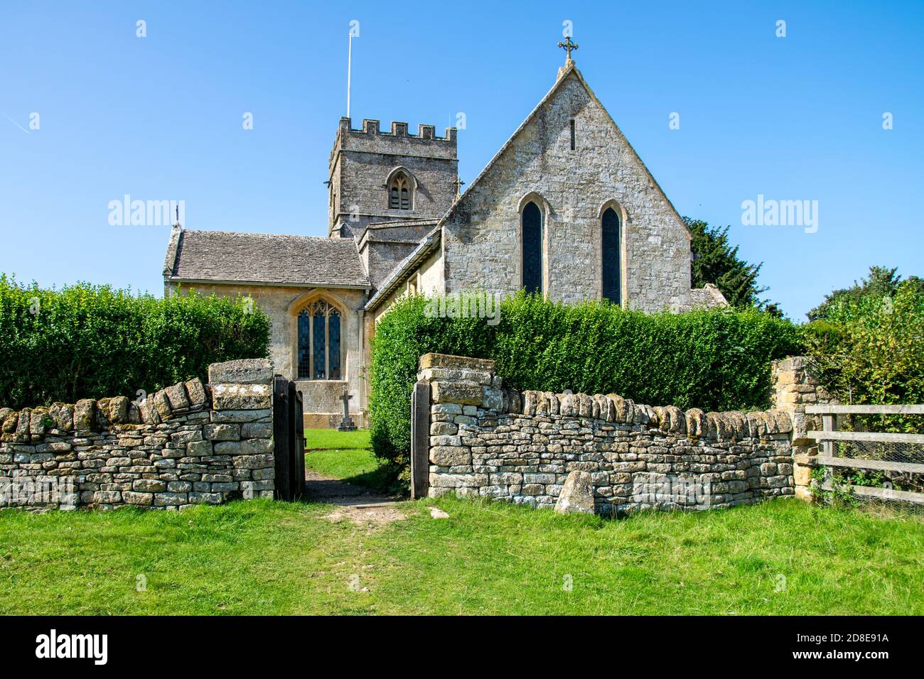 Die Kirche St. Michael's and All Angels Church, Guiting Power, Gloucestershire, England Stockfoto