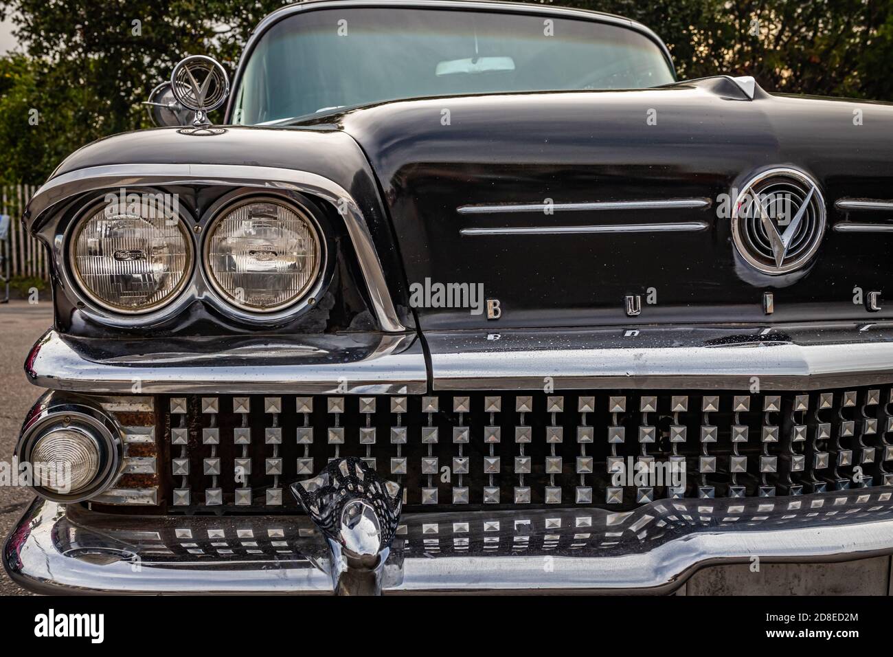 Tybee Island, GA - 3. Oktober 2020: 1958 Buick Super Riviera Hardtop Coupé auf einer lokalen Auto-Show. Stockfoto
