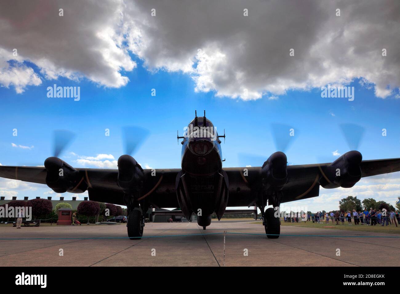 The Just Jane Lancaster Bomber, Lincolnshire Aviation Heritage Centre, East Kirby Airfield, England Stockfoto