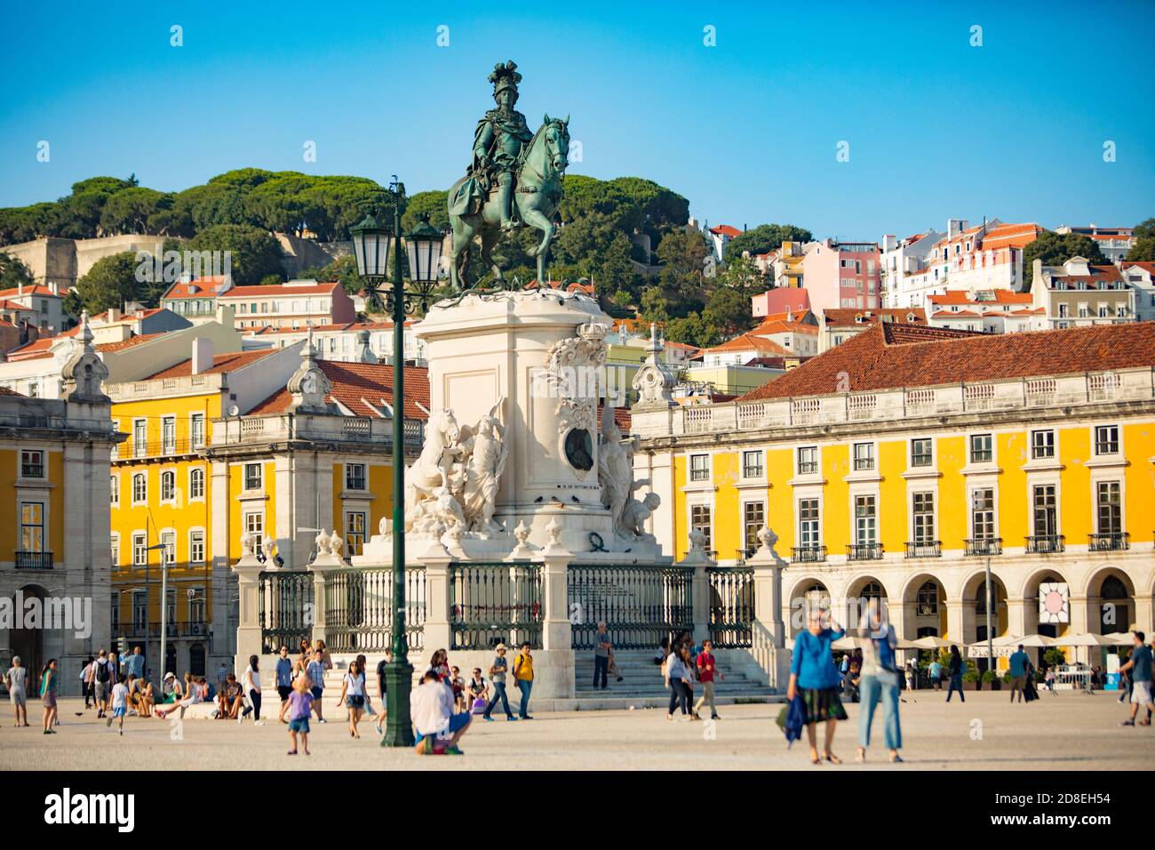 Praça do Comércio in Lissabon, Portugal, Europa. Stockfoto