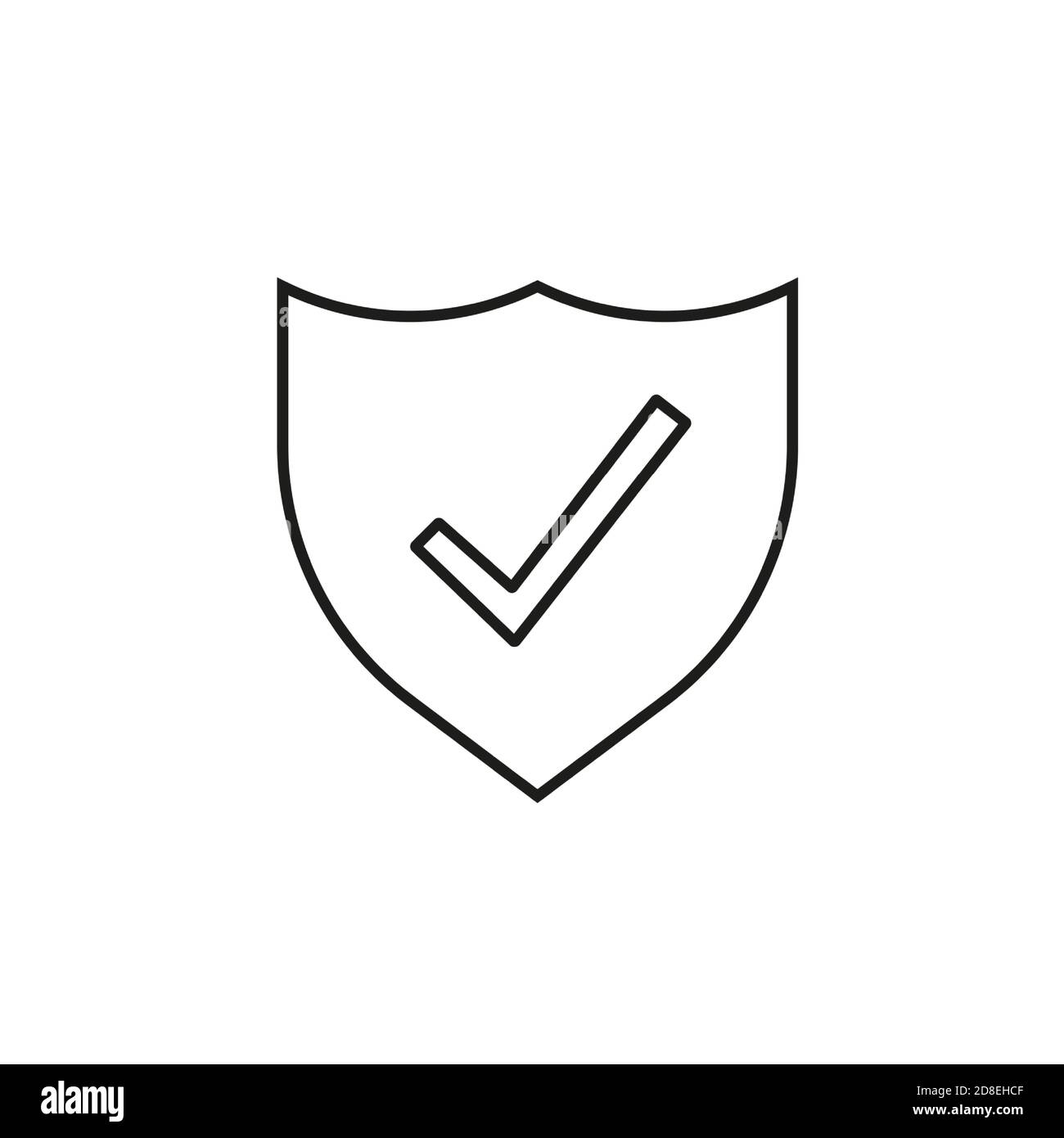 Geschütztes Icon-Element des E-Commerce Icon für mobiles Konzept und Web-Apps. Thin Line Protected Icon kann für Web und mobile Geräte verwendet werden. Premium-Symbol ein Stock Vektor