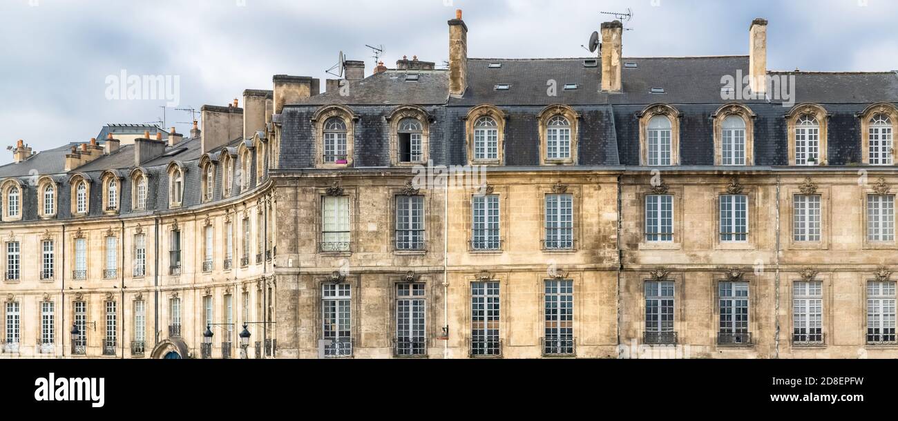 Bordeaux, schöne französische Stadt, typische Gebäude im Zentrum Stockfoto