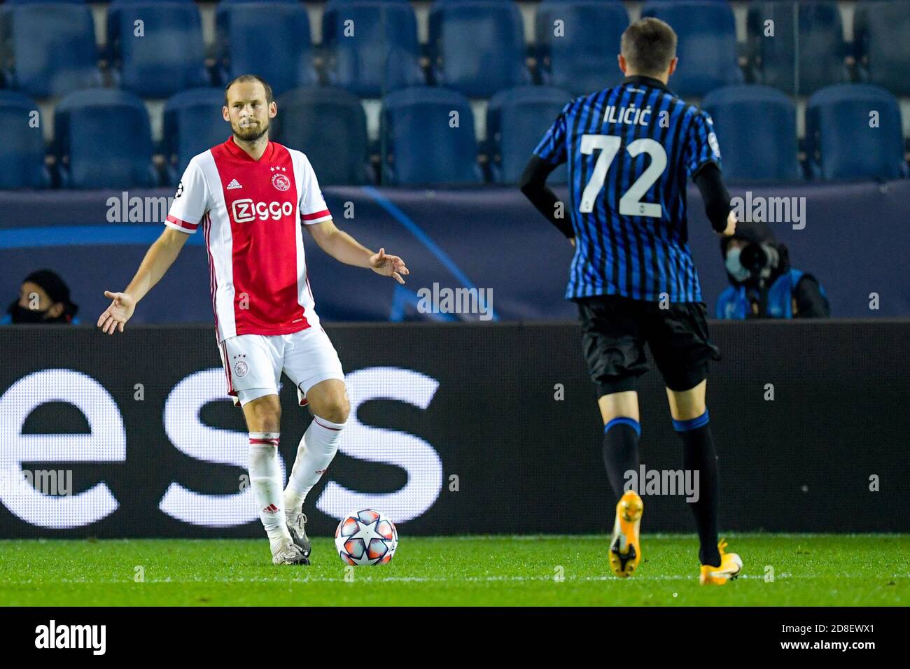 Daley Blind von Ajax während der UEFA Champions League, Gruppenphase, Gruppe D Fußballspiel zwischen Atalanta BC und AFC Ajax am 27. Oktober 2020 in Ge C Stockfoto