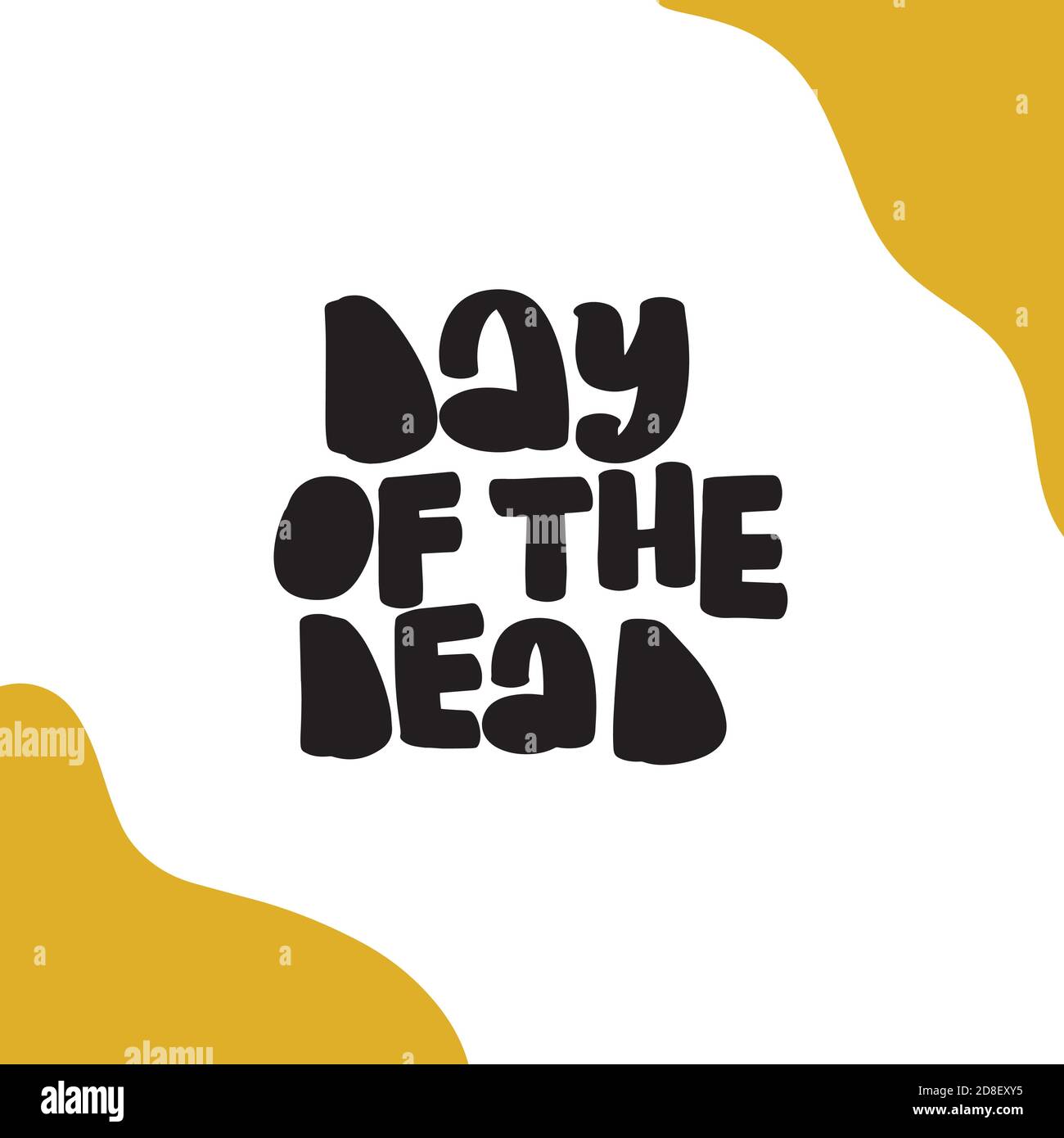 Dia de los Muertos Schriftzug Inschrift für Tag der Tot Stock Vektor