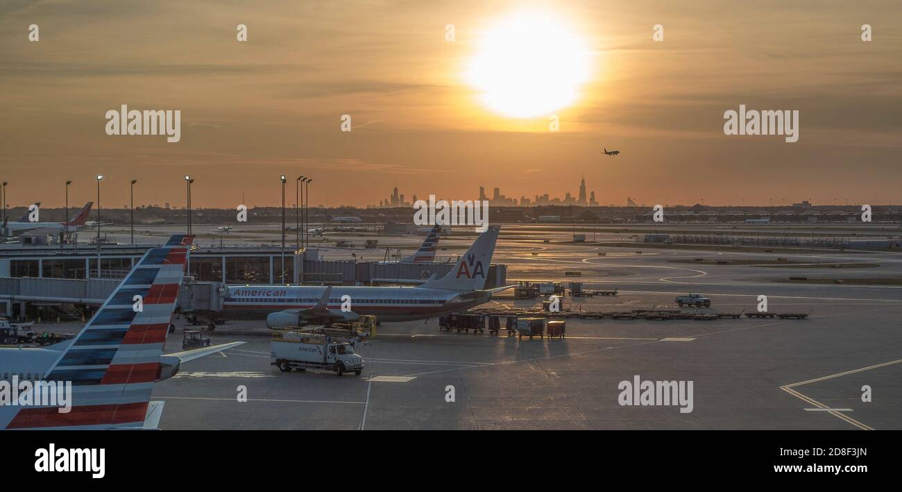 Chicago O'Hare Flughafen Stockfoto