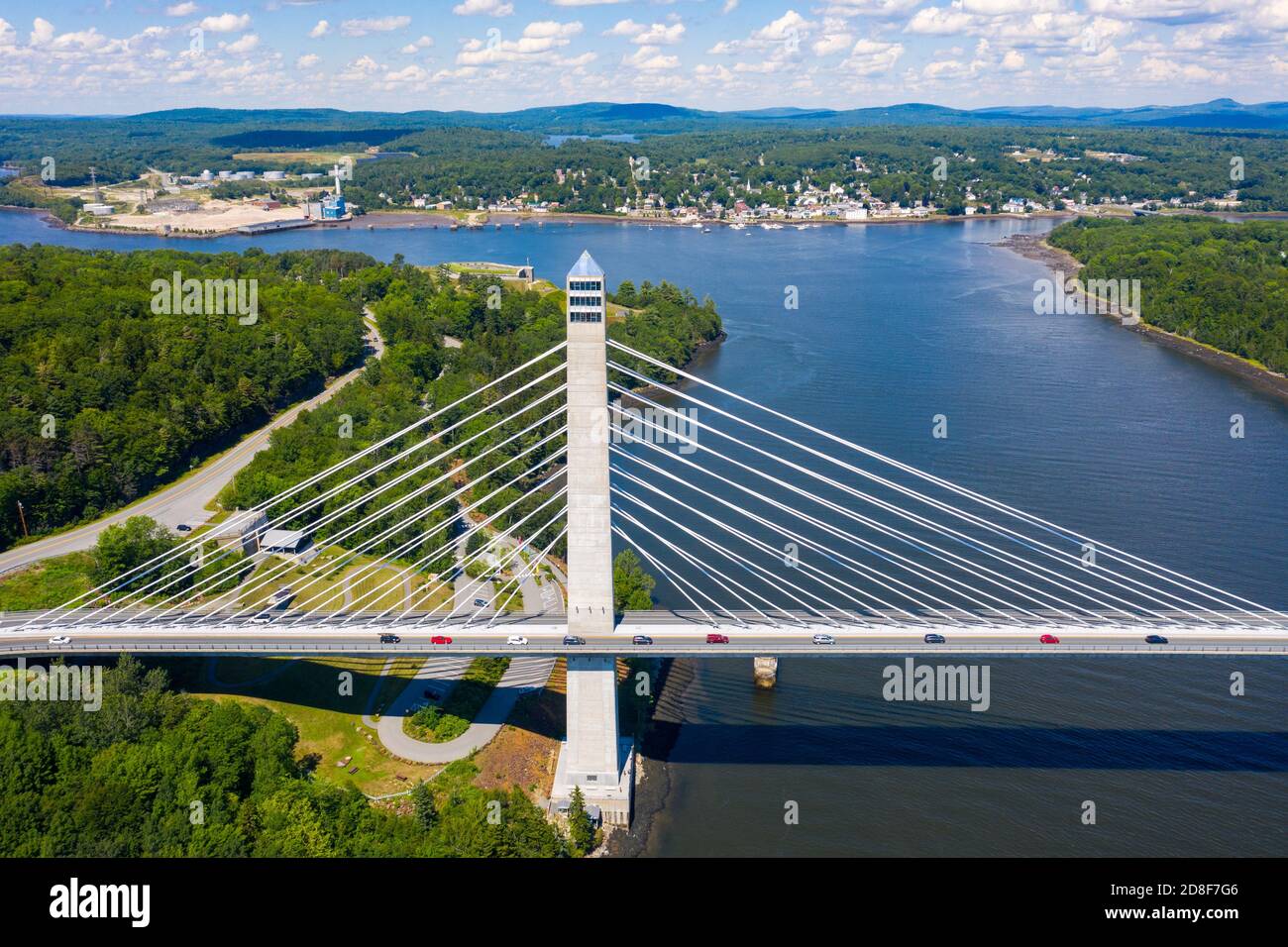 Penobscot Narrows Observatory, Penobscot Narrows Bridge, Stockton Springs, Maine, USA Stockfoto