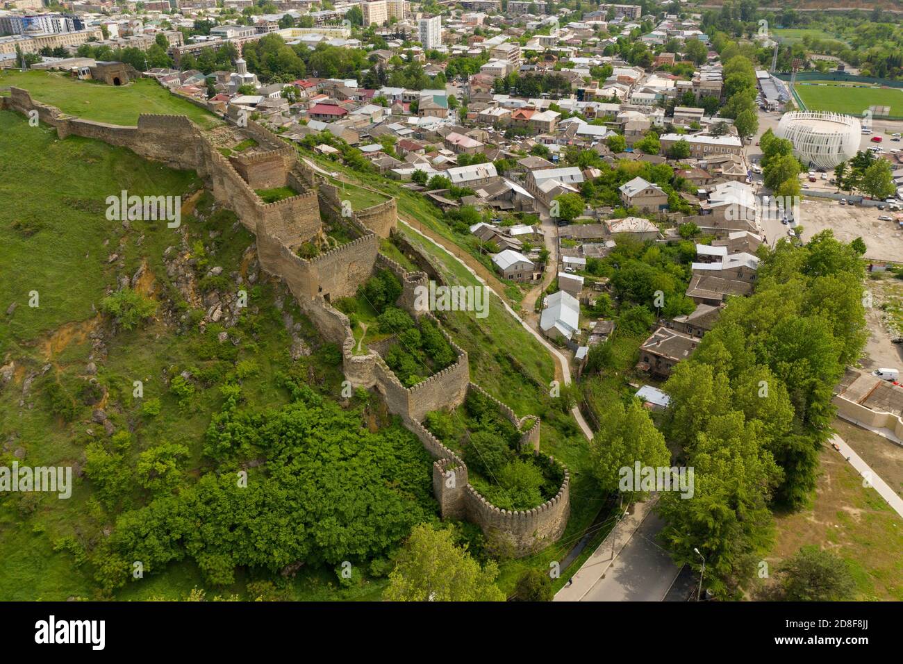 Gori Festung (Gori Burg), eine mittelalterliche Zitadelle in Gori, Georgien, Kaukasus, Europa. Stockfoto