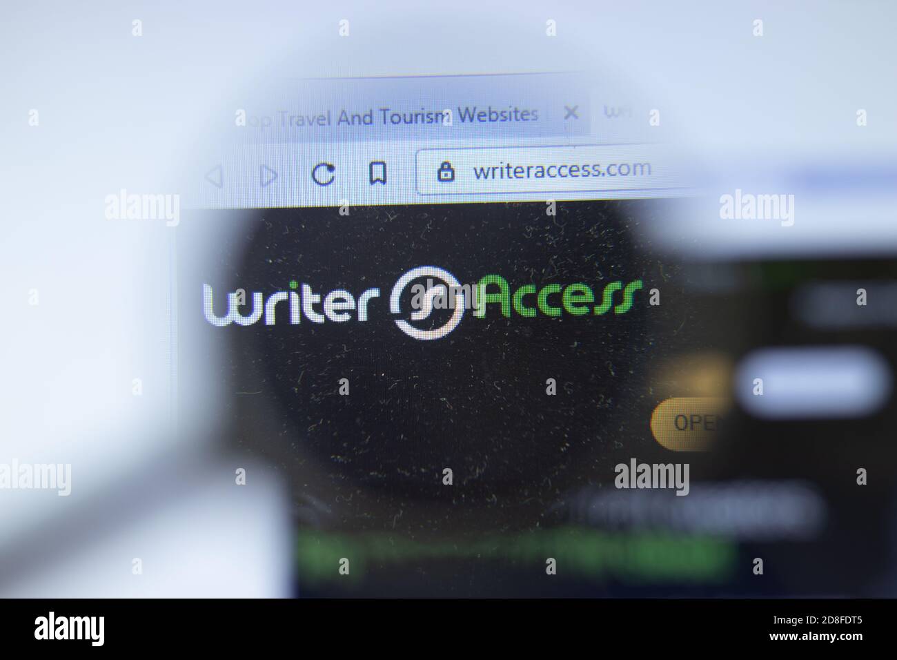 New York, USA - 26. Oktober 2020: Writer Access writeraccess.com Firmenwebsite mit Logo aus der Nähe, illustrative Editorial Stockfoto