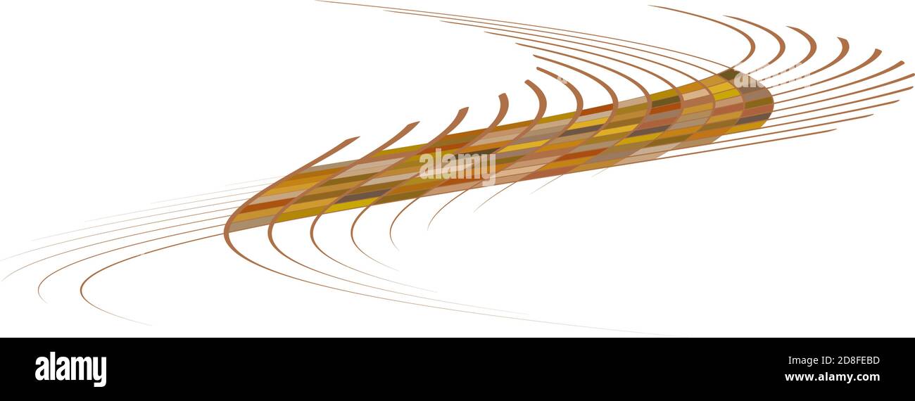 Breites rechteckiges Format gewellt, winken, Zick-Zack, Kreuz und quer Linien Design-Element, Muster-Textur und Hintergrund Stock Vektor