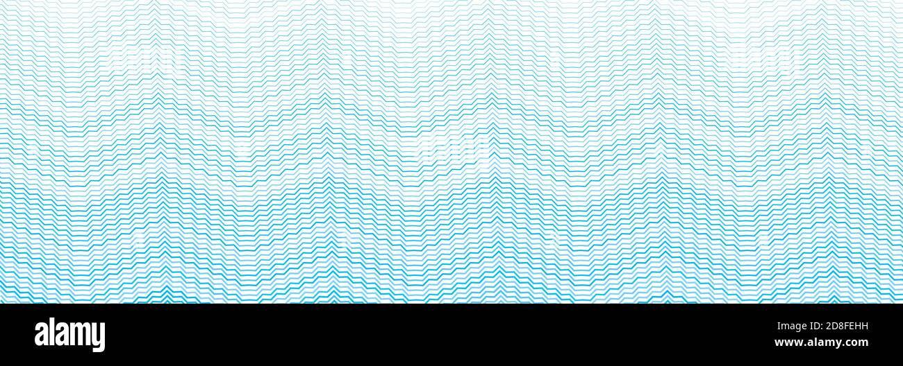 Breites rechteckiges Format gewellt, winken, Zick-Zack, Kreuz und quer Linien Design-Element, Muster-Textur und Hintergrund Stock Vektor